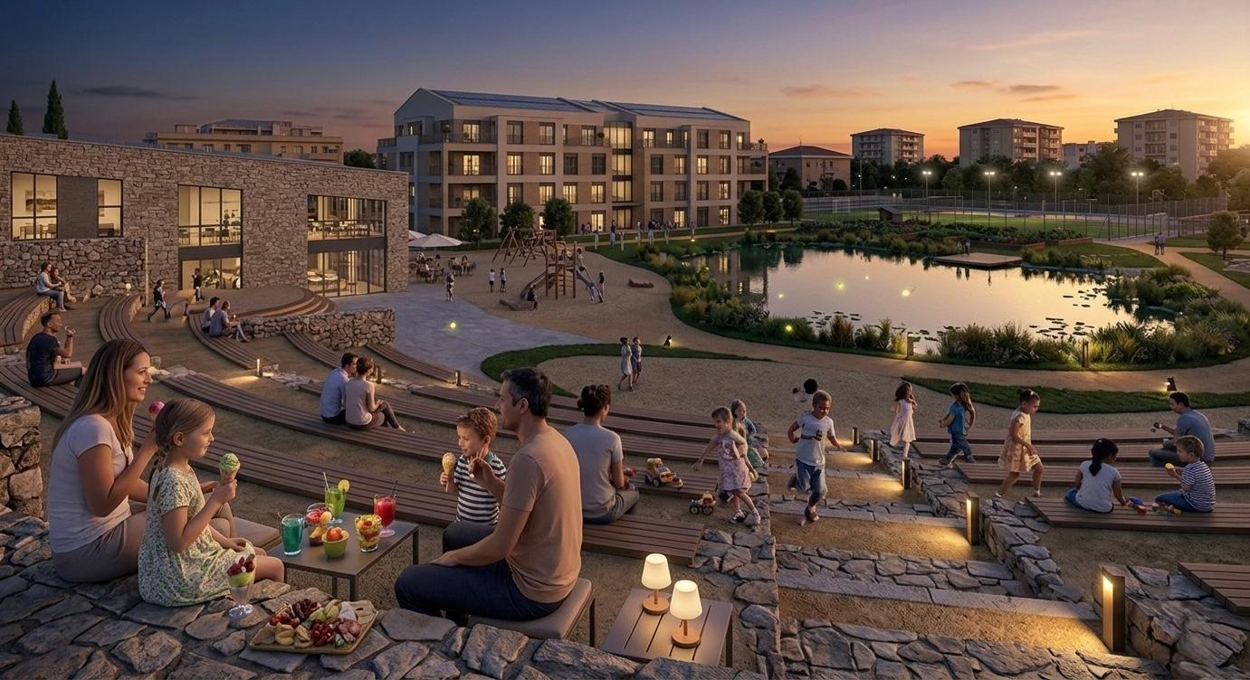 Atmosfera serale nella nuova Cavea